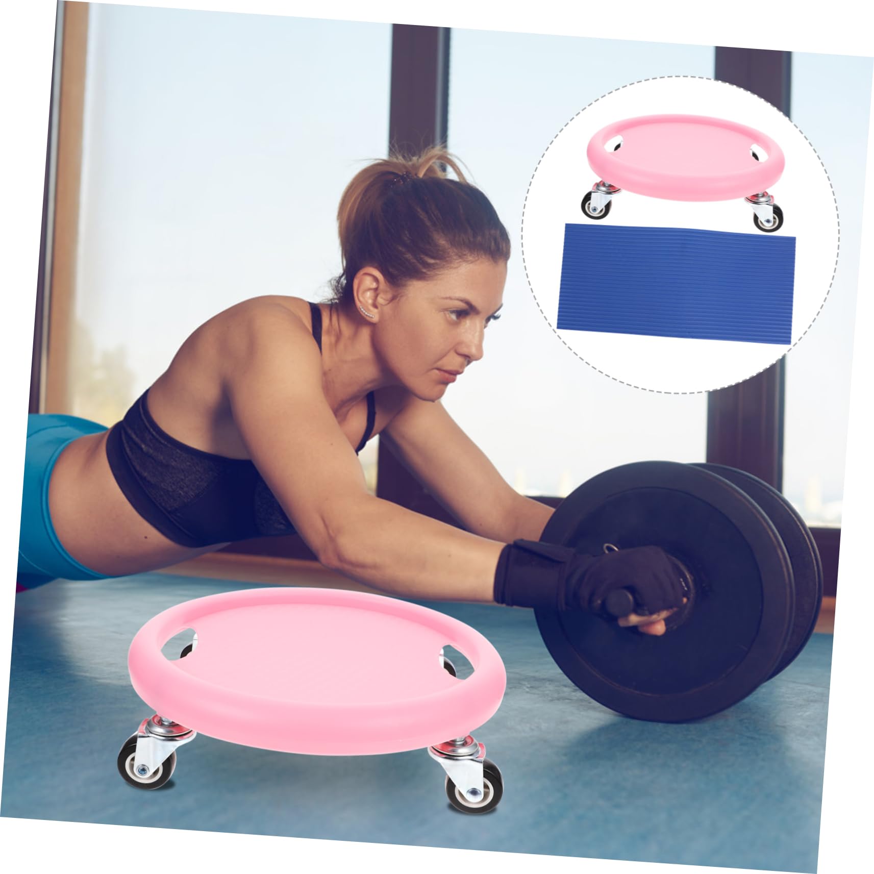 KOMBIUDA Discos Deslizantes para Ejercicios Placa De Entrenamiento Abdominal Equipo De Fitness Compacto y Silencioso