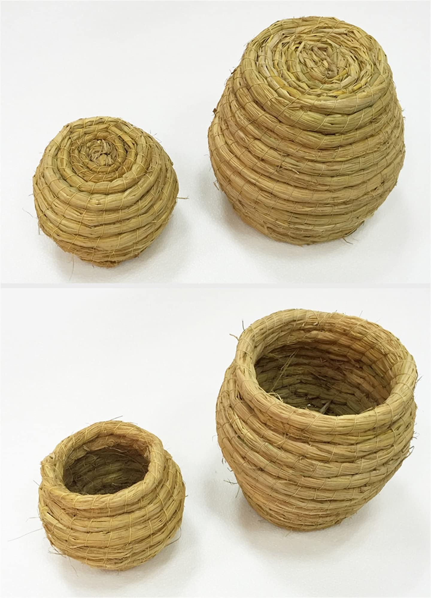 Domek dla ptaków Naturalne ptasie gniazdo tkane wyłącznie ręcznie, klatka dla ptaków 15 cm/5,9 cala, papugi, miejsce spoczynku hodowli ptaków