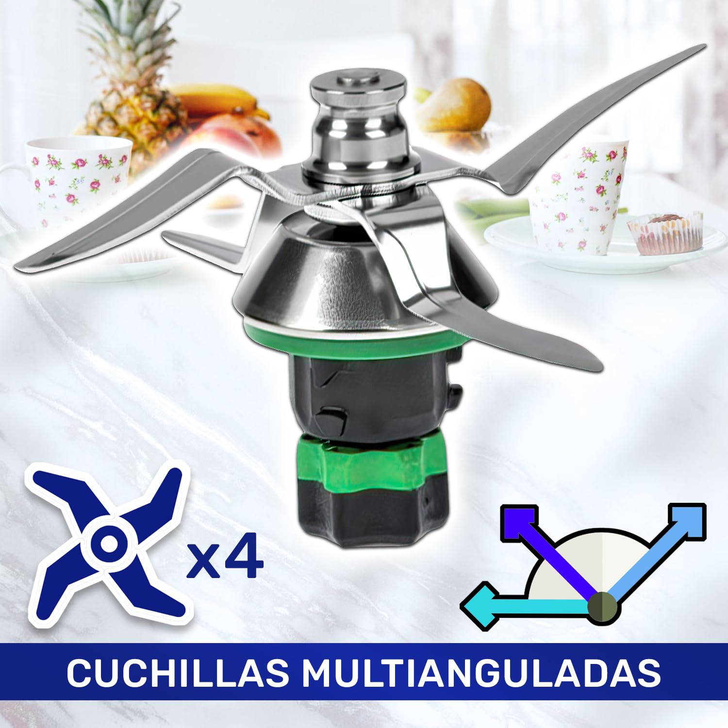 MONTERAL Juego de Cuchillas y Junta para Vorwerk Thermomix TM6 Robot de Cocina - Garantía de 10 Años