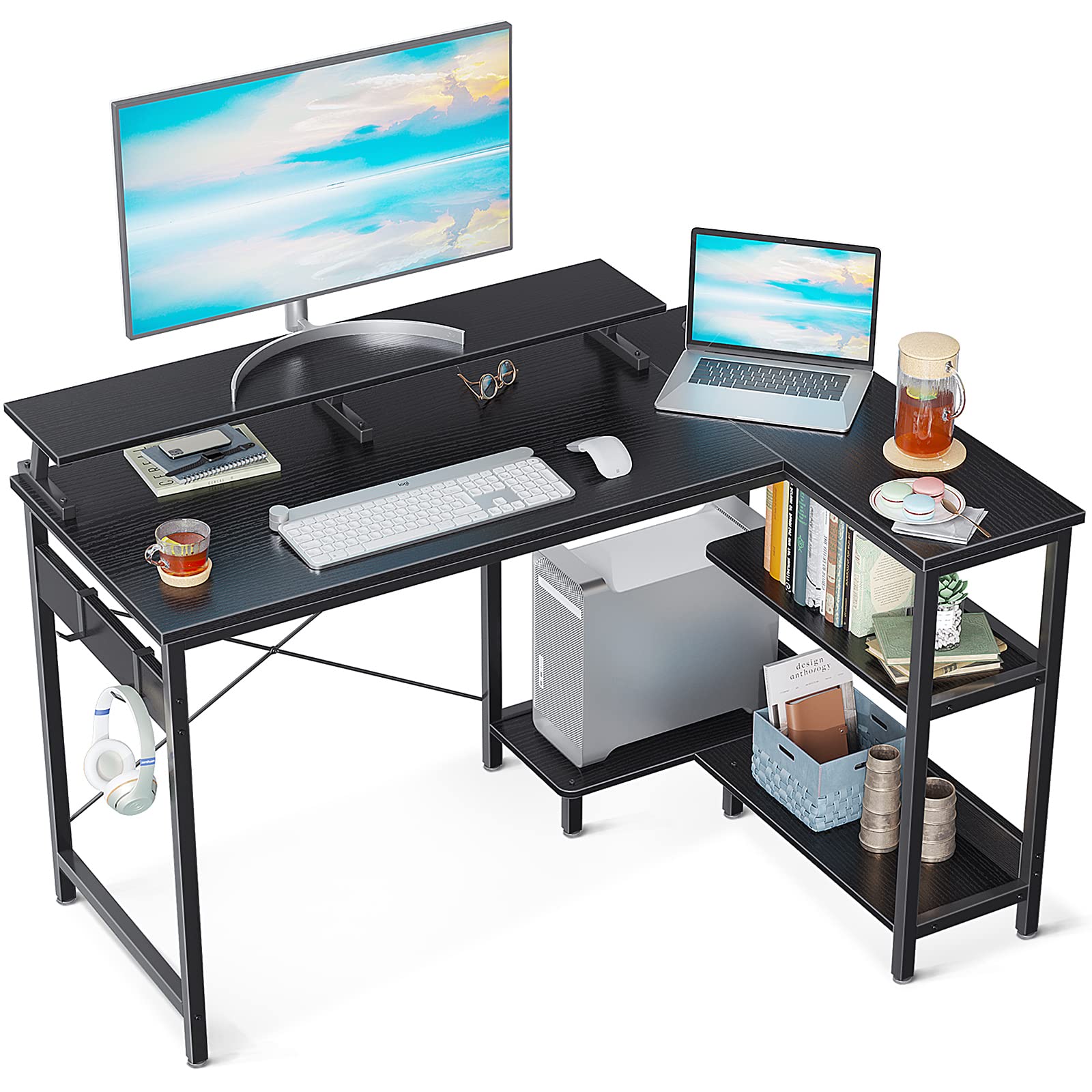 Buy ODK Small L Shaped Desk, 48 inch Corner Desk with Reversible