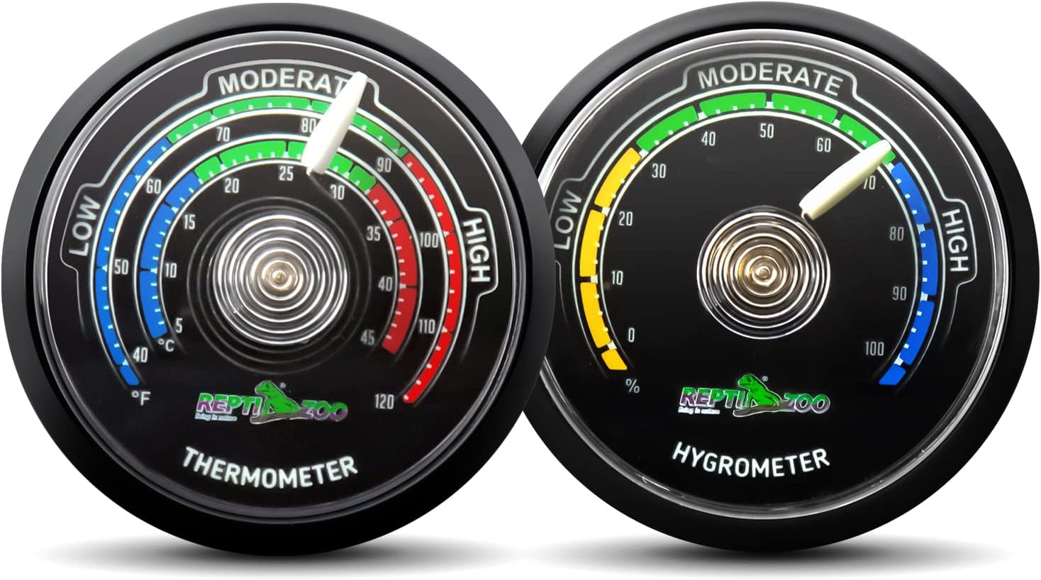 Zoo Med Economy Analog Dual Thermometer and Humidity Gauge
