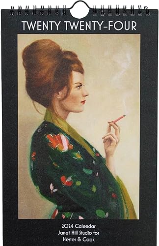 Miniatura 5 de Janet Hill - Calendario de pared colgante 2024, 12 impresiones artísticas de temporada de 10.8 x 7 pulgadas, principales damas