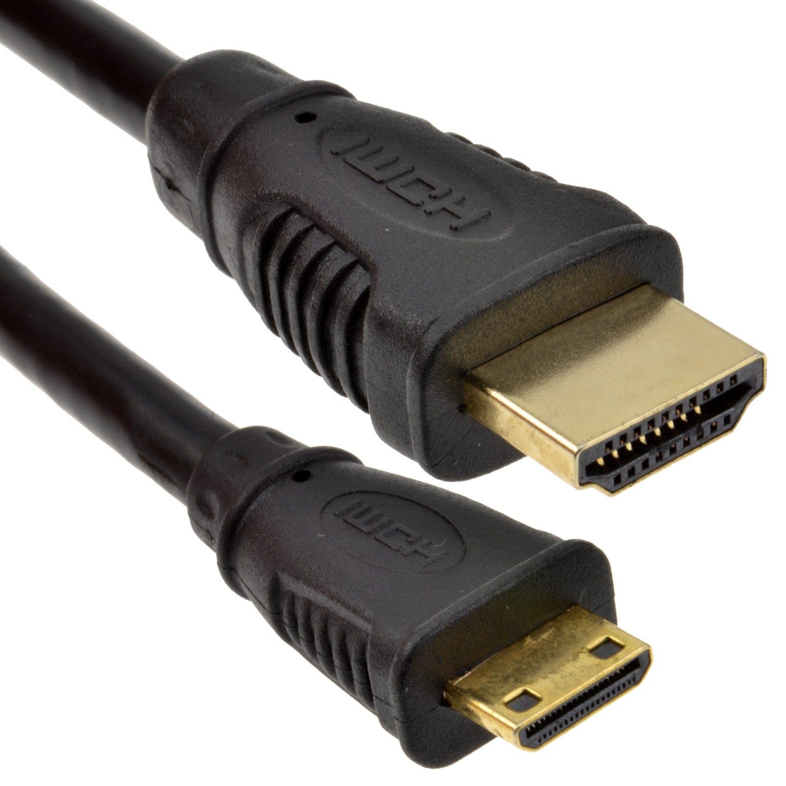 10m Mini HDMI Type C Male Plug to HDMI Male Cable Lead GOLD [007283]