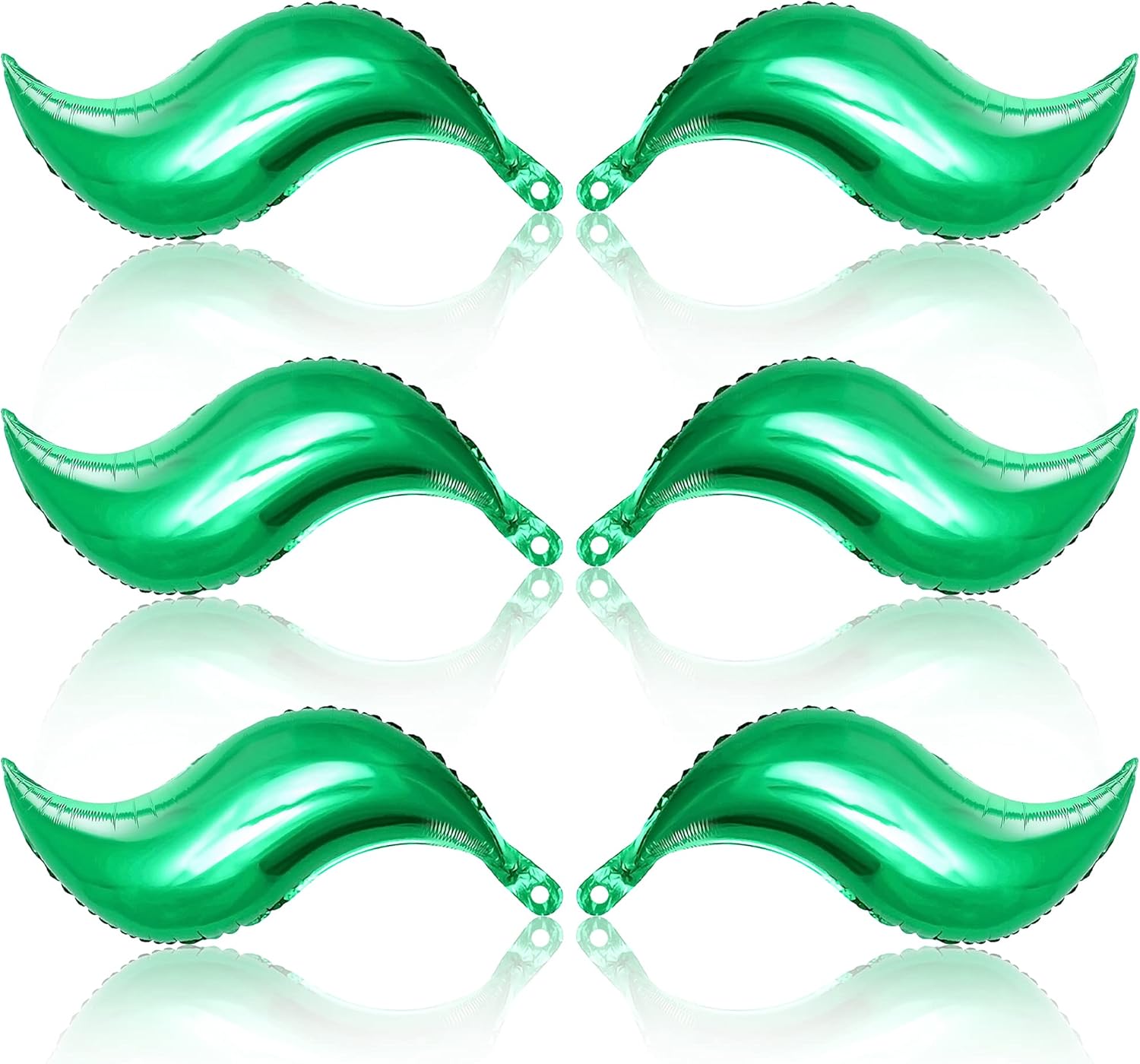 KatchOn Green Mermaid Tail Balloon - 25 Inch, Pack of 6 | Foil Curve Balloon for Garland | Mermaid Birthday Decorations