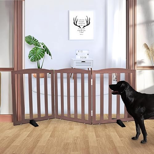 Miniatura 10 de Puerta para Perros Independiente para Interiores, Puerta para Perros Plegable, Puertas para Perros para Entradas, Escaleras o Pasillos, Puerta