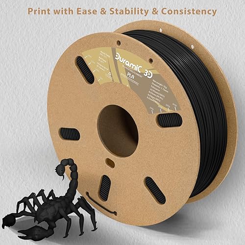 Miniatura 6 de DURAMIC 3D Filamento PLA de 1.75mm, blanco y negro, paquete de 2, precisión dimensional 99% +- 0.03mm
