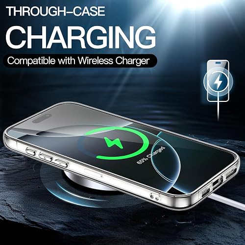 JETech Cover per iPhone 16 Pro, Anti-Ingiallimento, Trasparente - 5