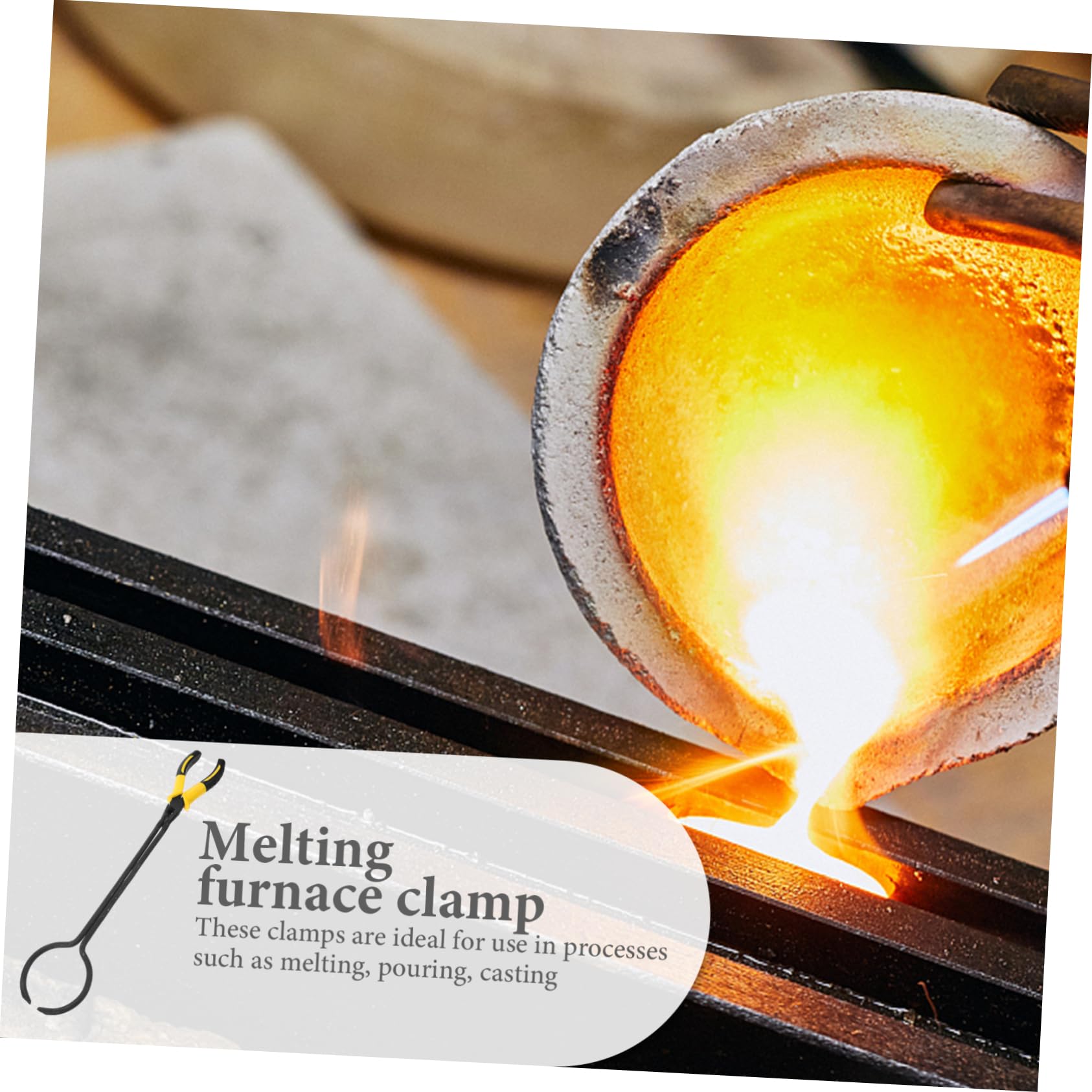 3stücke Crucible Tong Clamp Leichte Und Tragbare Tiegelzange Für Schmelzöfen Gummibeschichtet Für Kratzfreies Für Schmelzen Und Gießen Von Edelmetallen