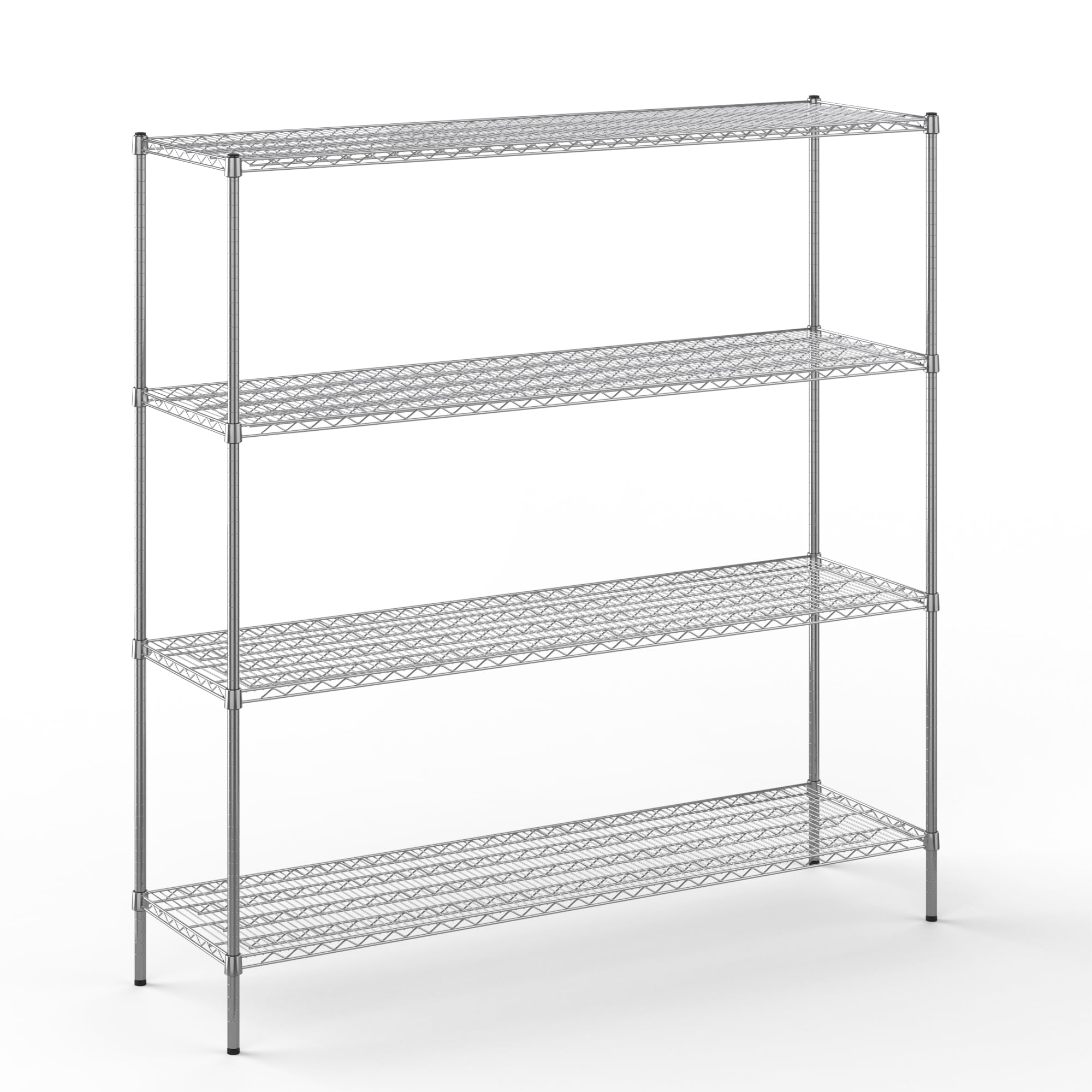 21" Deep x 72" Wide x 74" Height Wire Shelving Kit | 4-Tier | NSF Commercial Storage Rack Unit