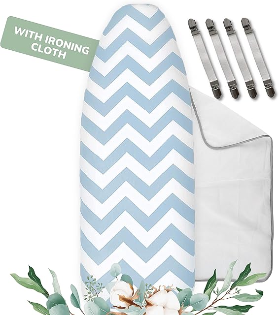 riijk Ironing Board Cover Universal Fit - Thick Ironing Board Covers with Special Padding for Easy Ironing