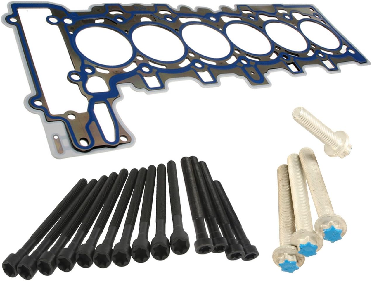 ENGINE CYLINDER HEAD GASKET + Bolt Set for BMW E60 E90 X3