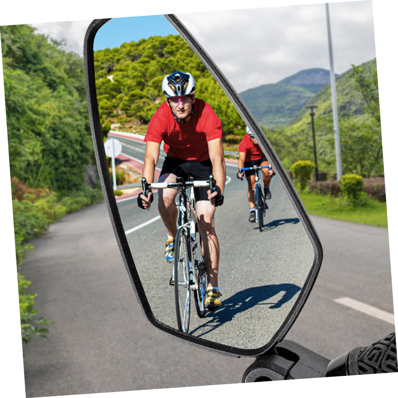 2 Specchietti Retrovisori Bicicletta Convesso HD Riflettente per Mountain Bike e Manubrio Design Pieghevole e Resistente Facile Installazione per Sicurezza su