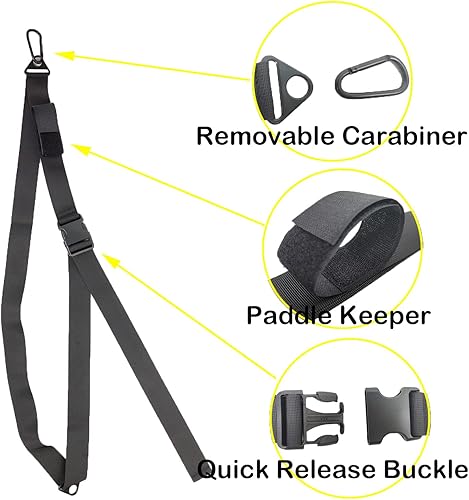 Miniatura 3 de Correa de almacenamiento para colgar en la pared para kayak, asas de SUP, colgadores de tabla de remo, estante de almacenamiento de kayak para