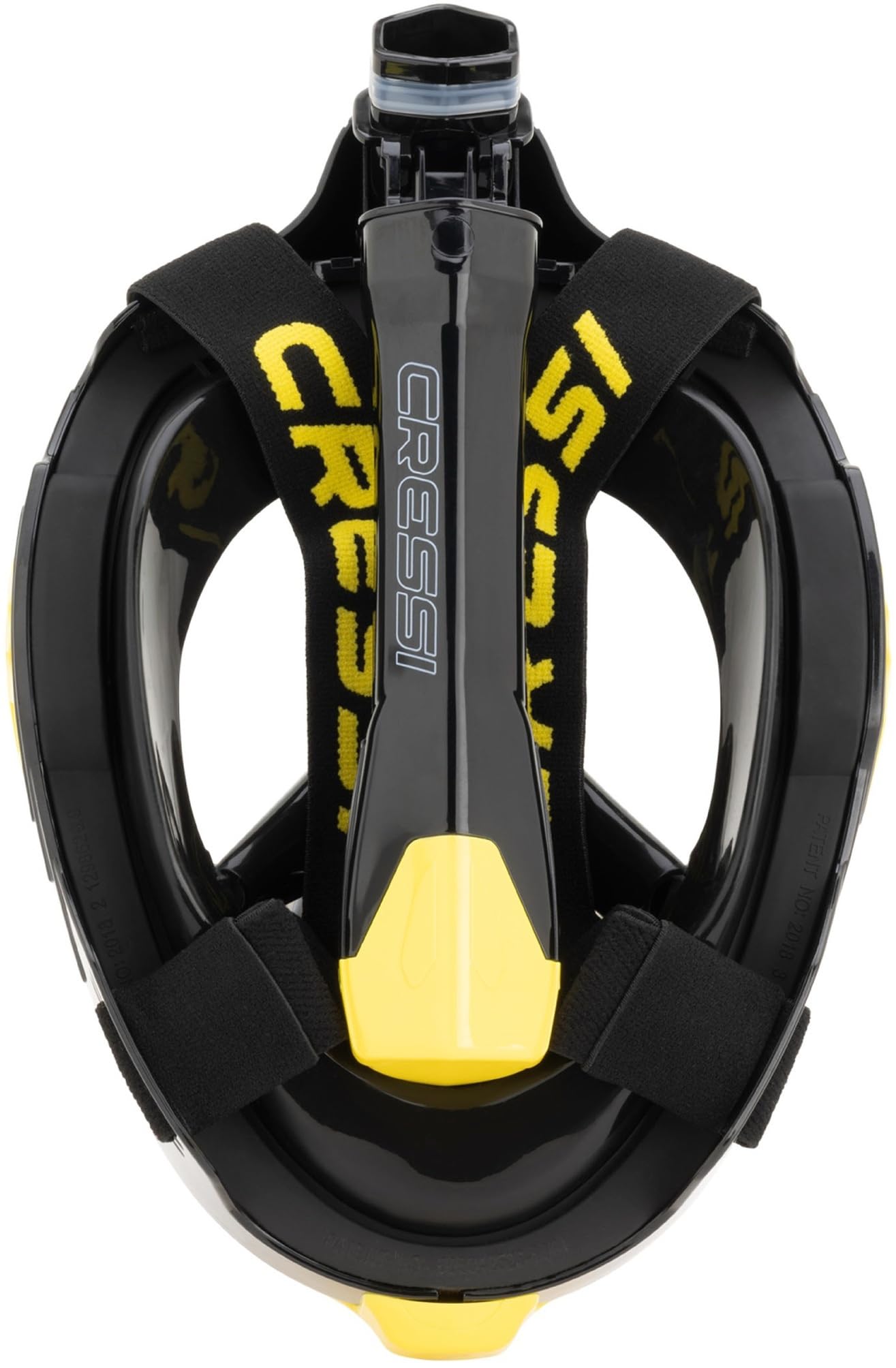 CRESSI Bali Full Face Mask-Máscara Integral Unisex para Snorkeling, Lente Ultra Transparente Antivaho, 100% Silicona, Tubo Seco con Válvula, Apoyo Action CAM