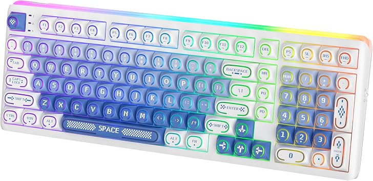 RK ROYAL KLUDGE R99 8K Wireless Mechanical Gaming Keyboard, RGB Light Bar
