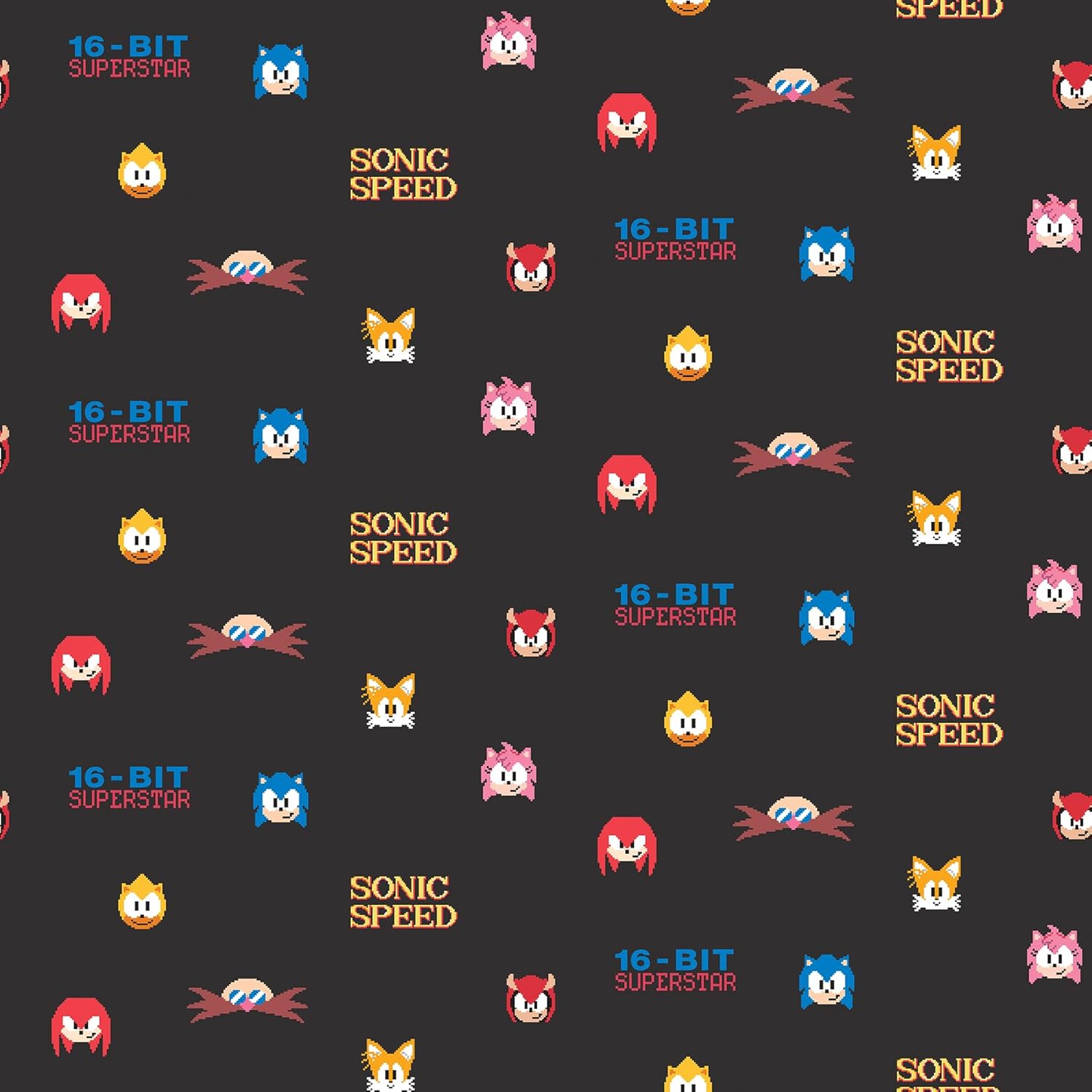 RoomMates Sonic The Hedgehog 16-Bit Superstar Retro Peel and Stick Wallpaper, RMWS1333