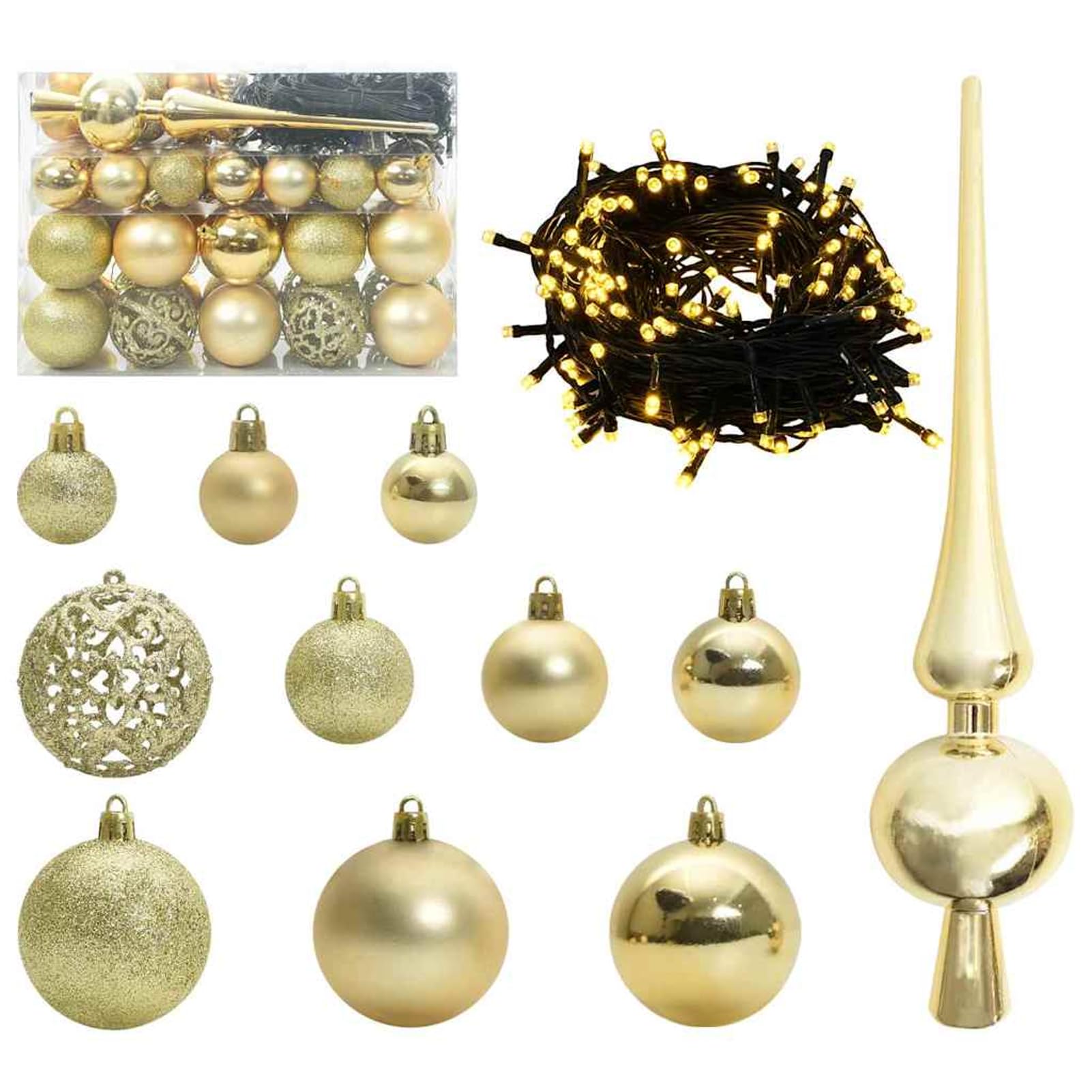 Gecheer Albero di Natale artificiale bianco, design funzionale con luci LED, 53 x 53 x 120 cm, PVC alta qualità, sempreverde, per decorazioni festive e atmosfera accogliente