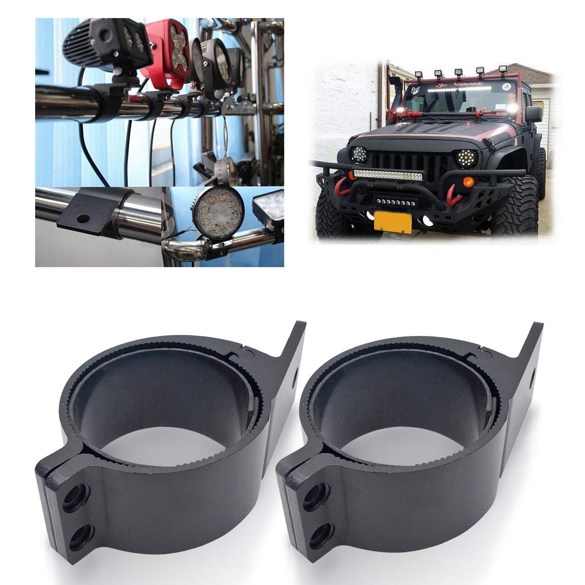 Supports Magnétiques MASO Pour Barre LED - Fixation Sans Perçage Pour 4x4, SUV, Tout-terrain - Aimant Puissant