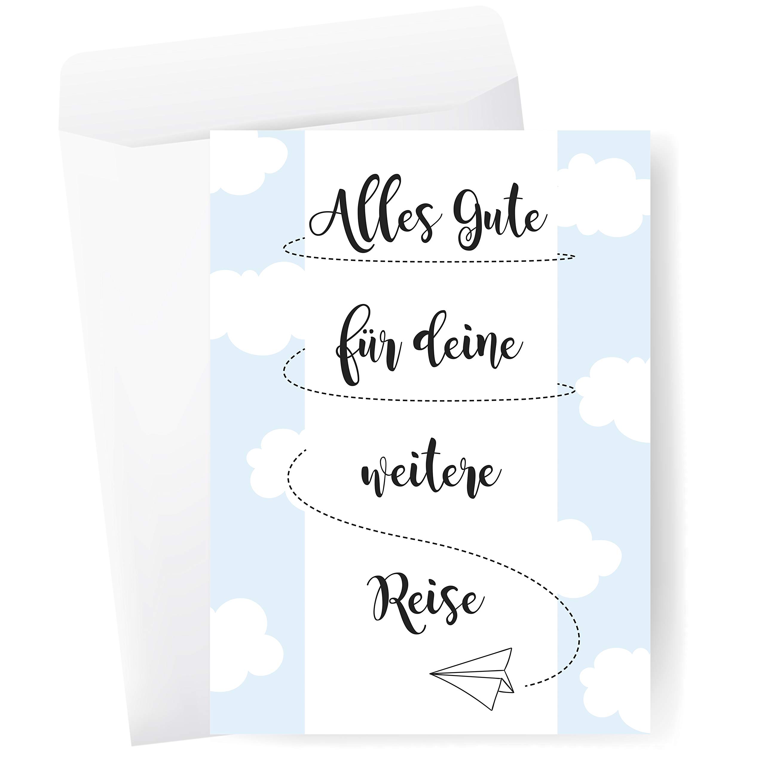 Lustige Abschiedskarte „P*ss Off & Be Fabulous“ – Mit Emoji, Humorvoll, Inkl. Kraftpapier-Umschlag