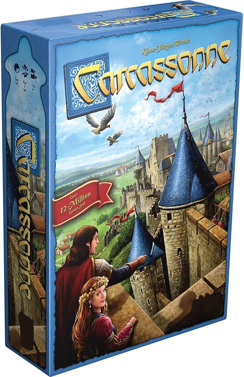 Awestuffs Family Board Games for Adults and Kids - Ages 8 and up, 2 to 8 Players (Carcassonne)
