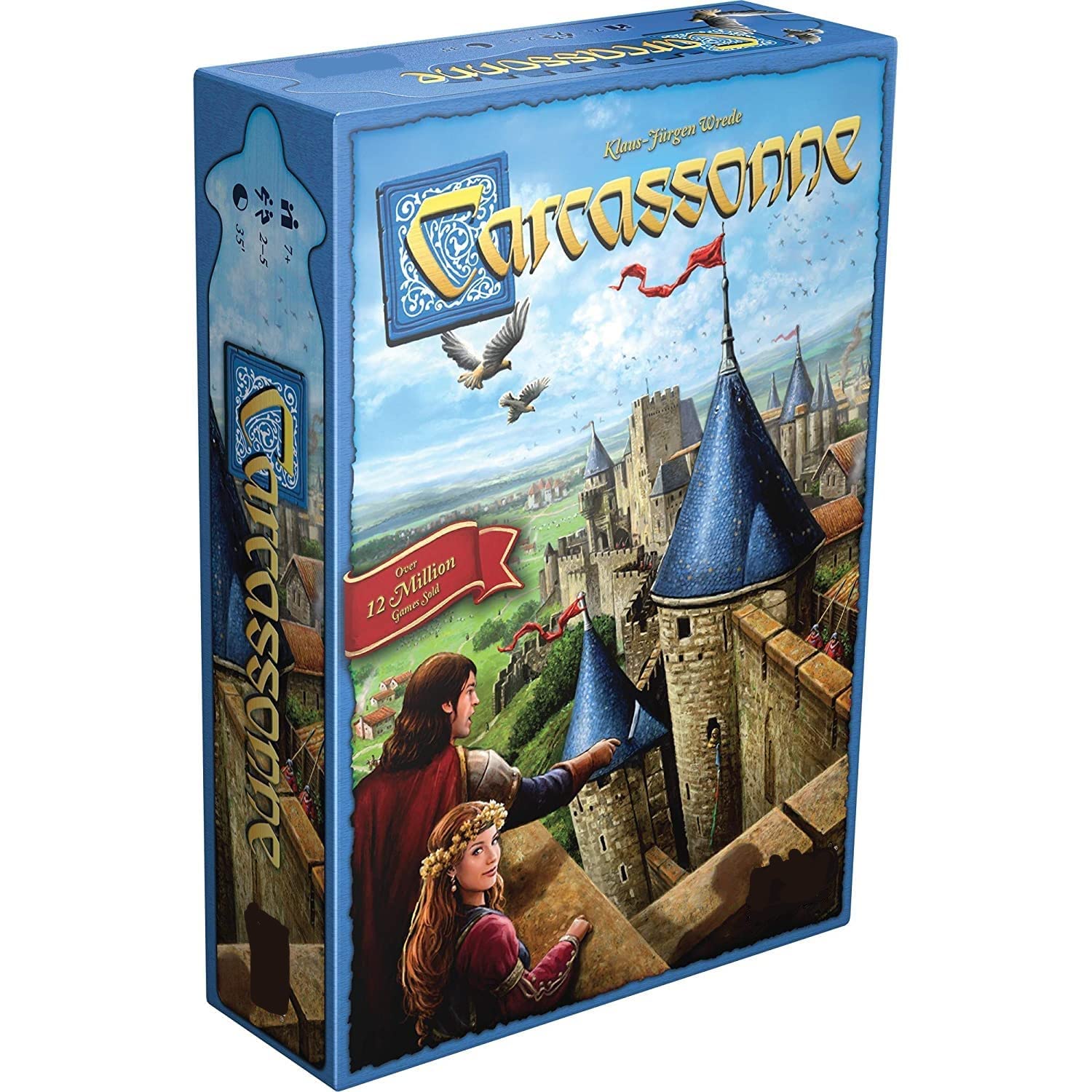 Awestuffs Family Board Games for Adults and Kids - Ages 8 and up, 2 to 8 Players (Carcassonne)