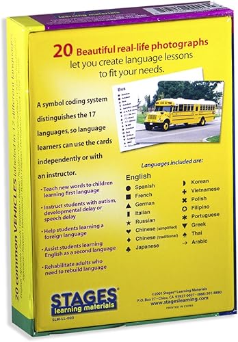 Miniatura 2 de Stages Learning Lang-O-Learn ESL Vehicles Vocabulario Photo Flash Cards