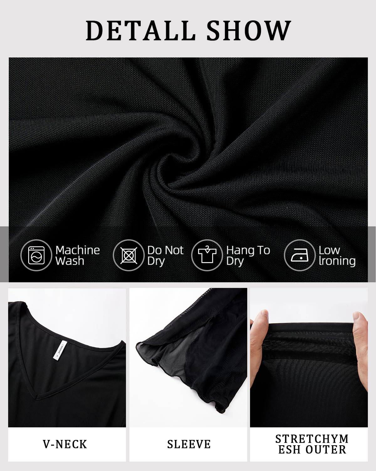 Enmain Blusas de Mujer Elegantes Camisas Mujer 3/4 Manga Larga Cuello en V Blusa Suelta Casual Camisa Volantes Mujer Verano Primavera
