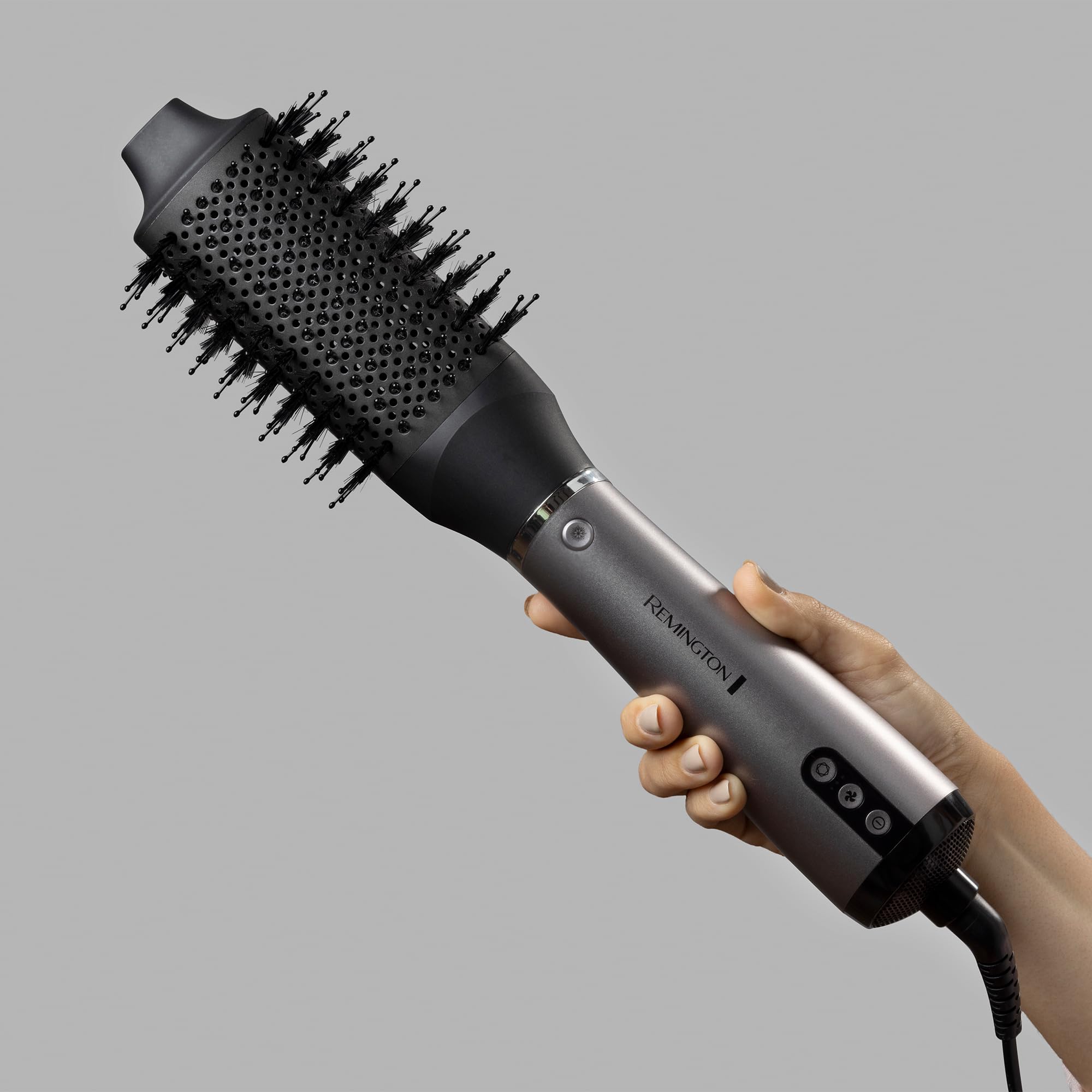 Remington Szczotka do ciepłego powietrza [3 nasadki do stylizacji, Intelligent StyleAdapt uczą się i spersonalizowane ciepło] PROluxe You (diamentowa powłoka ceramiczna, generator jonów, wzmacniacz