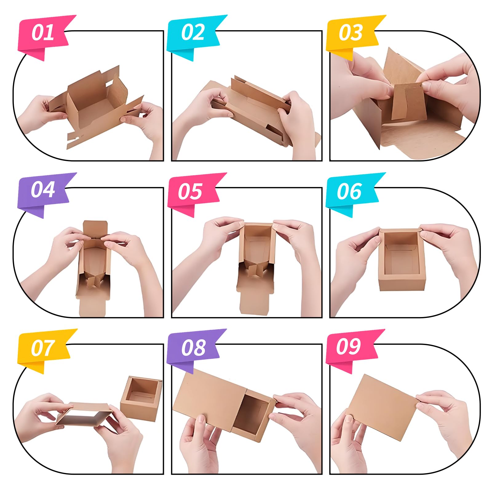 Caja De Ventana De Papel,25 Piezas Caja De Embalaje De Repostería, Caja De Macarrones, con Ventana Transparente, para Tartas, Mini Donas, Chocolates y Galletas(8.2 * 4.9 * 2.1 Pulgadas)