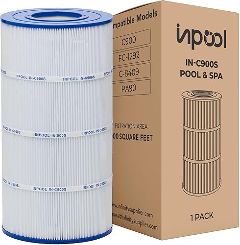 Cartucho de filtro para piscina y spa, desnatador de piscina y clarificador de piscina para piscinas enterradas. Compatible con Hayward, Filbur