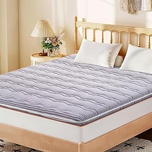High-Density Foam Mattress Topper Twin, Extra Thick Soft-Support Quilted Bed Mattress Pad - Breathable & Hypoallergenic, Noiseless Bed Topper for Back Pain Relief