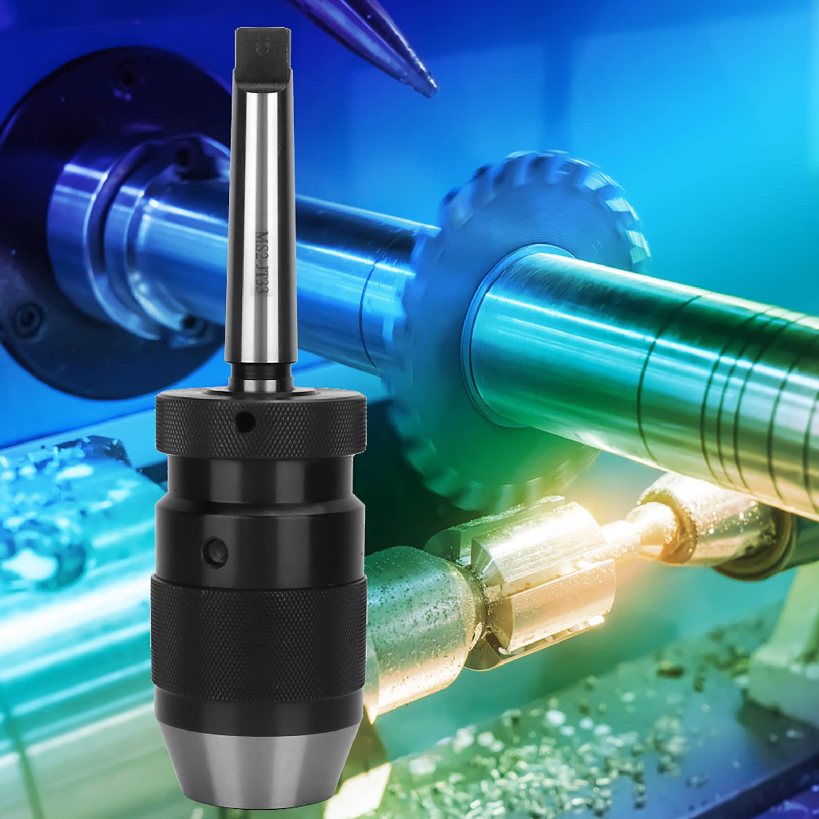 Mandrino autoserrante professionale CNC con attacco MT2 - Mandrino autoserrante ad alta presa per torni e fresatrici (1/'' 1/2'') - Ideale per ingegneria accurata e lavorazione