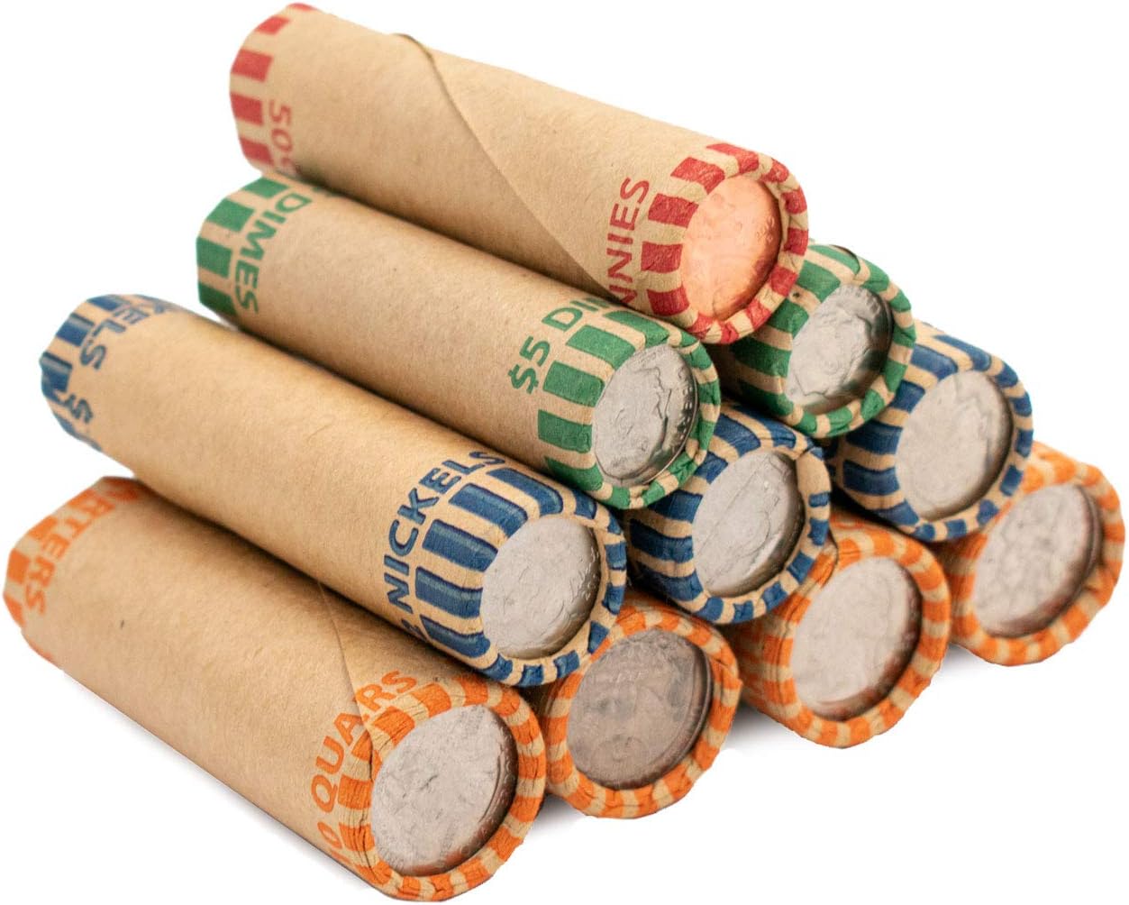 Pre-Formed Assorted Coin Wrappers (Bundle of 160)