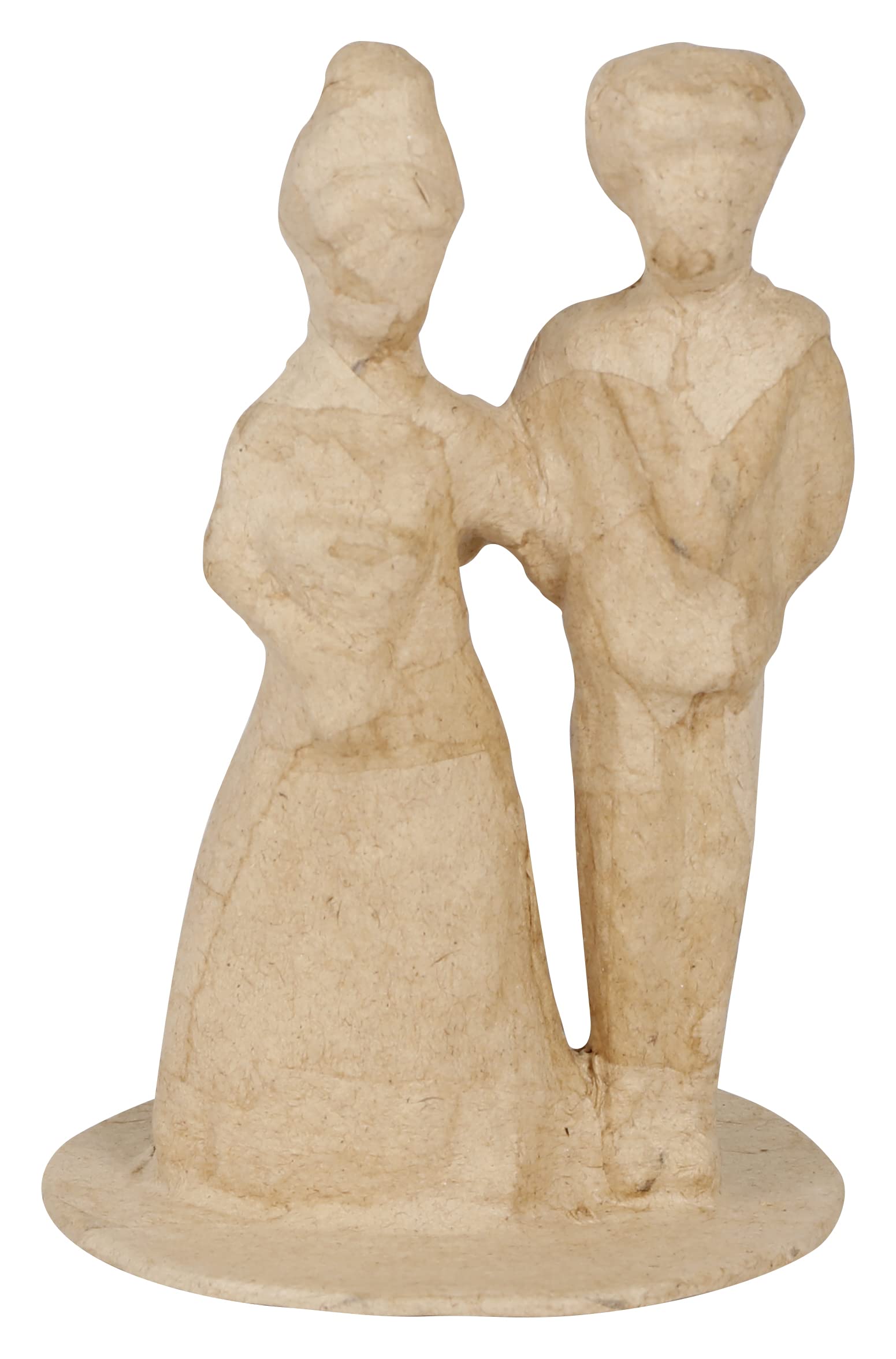 Décopatch EV025C - Married figurines in papier-mâché - Man + woman figurines - decorative object - Dimensions: 8.5 x 8.5 x 13 cm