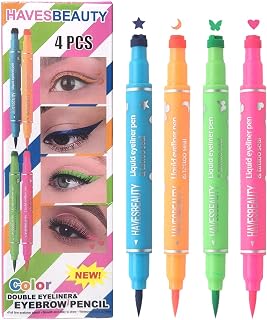 Bolígrafos De Delineador De Ojos Líquidos - Make -up Para Los Ojos | Pen De Moquillagege Para Ojos De Doble Cabeza, Anti-manchas, 4 Colores | Almohadilla De Lápiz De Los Ojos Para Novia, Mujer, Niña,