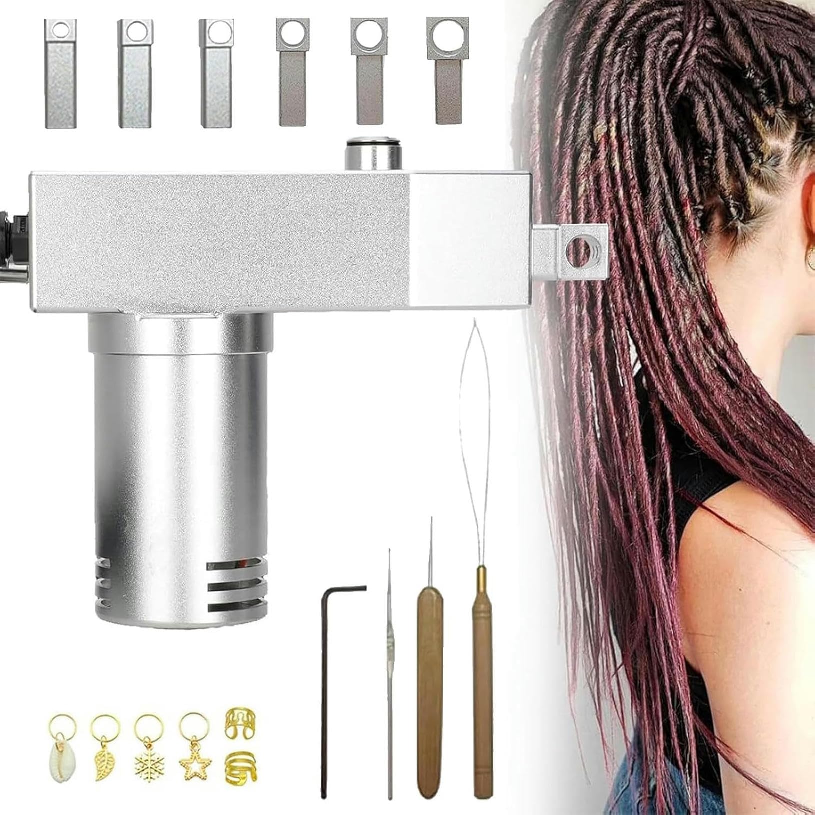 Machine à dreadlocks portable électrique pour finir ses locks sans douleur aux mains