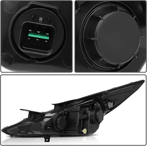 Miniatura 7 de Conjunto de faros para Hyundai Sonata 2011-2014 reemplazo faro luz conducción cromo carcasa ámbar reflector lente transparente