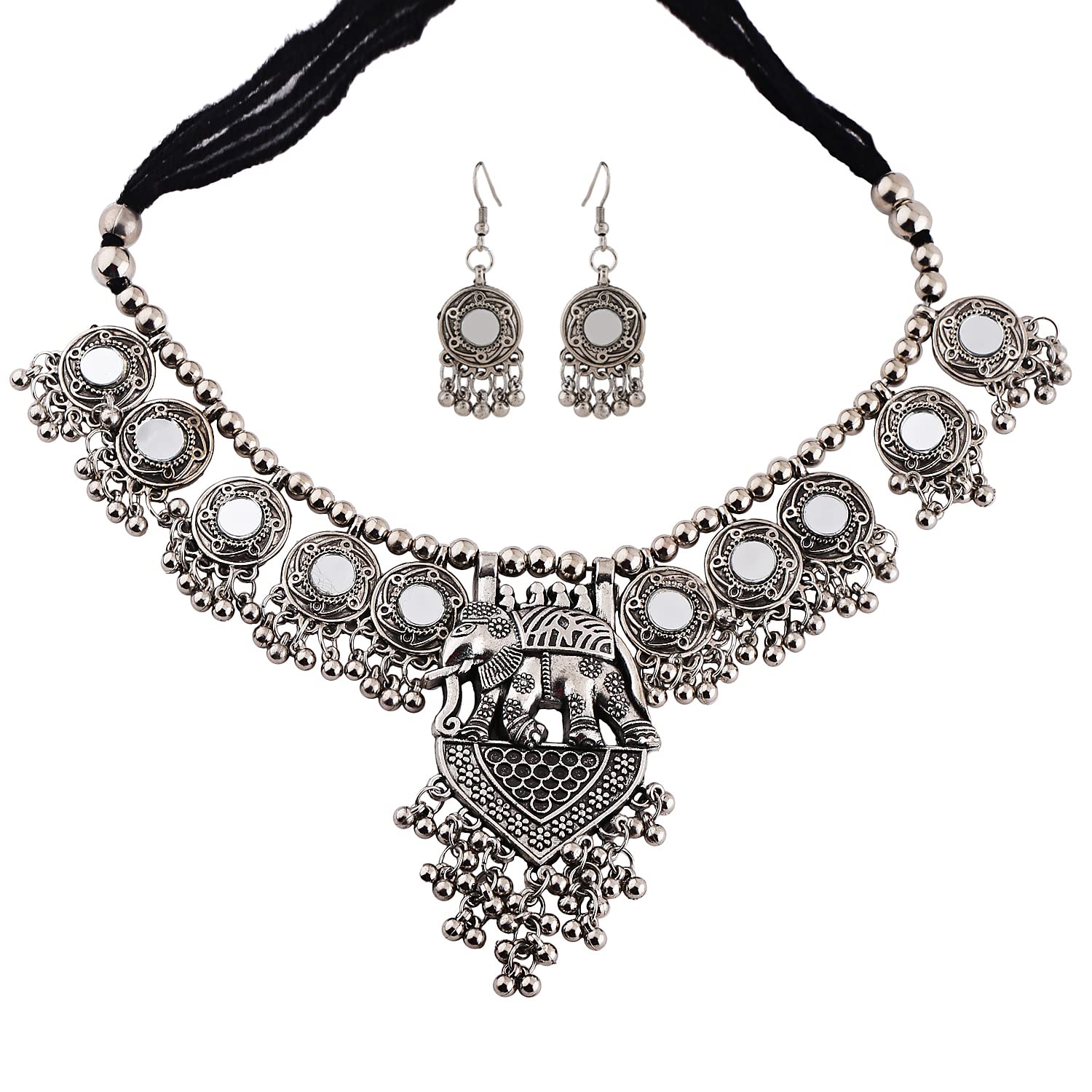 See full amazon price history chart for Shining Diva Fashion Latest Stylish Traditional Oxidised Silver Necklace Jewellery Set for Women (13109s) Shining Diva Fashion Latest Stylish Traditional Oxidised Silver Necklace Jewellery Set for Women (13109s) (B0B15HKNJH) Amazon Price History, Amazon Price Tracker