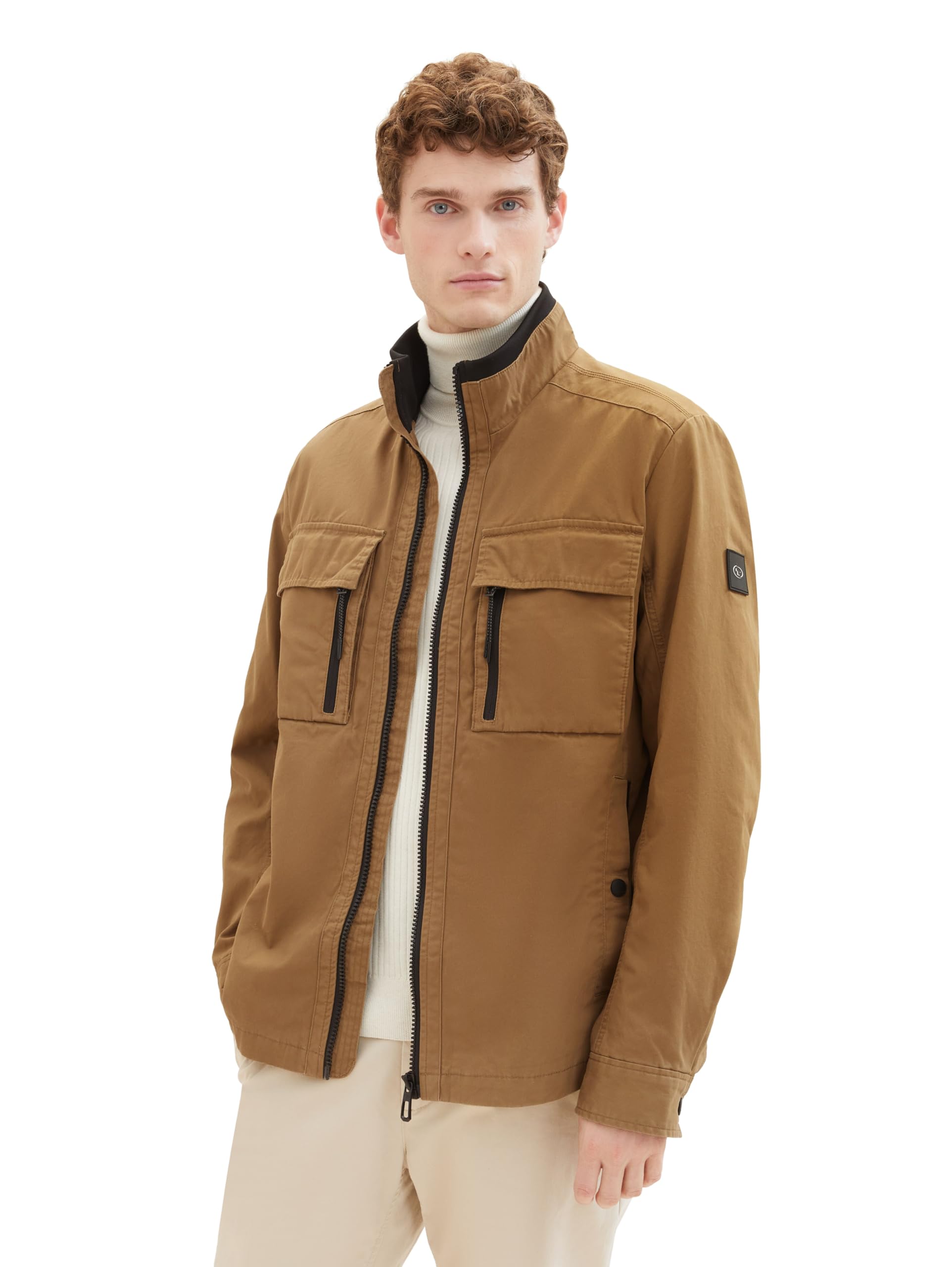 TOM TAILOR Herren Fieldjacke mit Brusttaschen aus Baumwolle, 15078 - Otter Brown, XXL – Ansicht 2