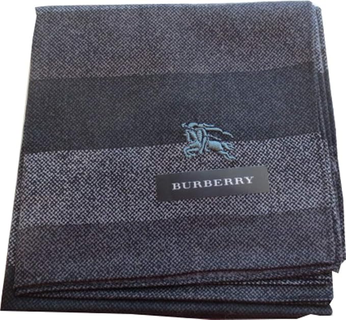 Amazon バーバリー Burberry 紳士 メンズ ハンカチ ボーダー ホースマーク刺繍 こげ茶 濃緑 グレー ハンカチ 通販
