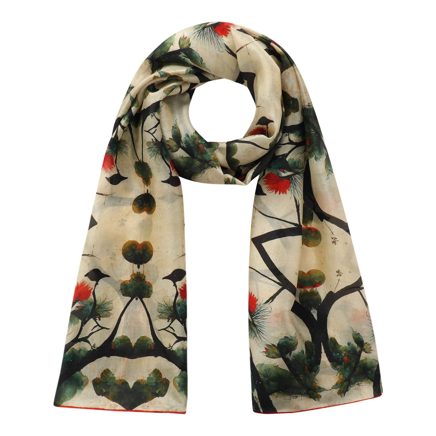 Schal aus Seide, bedruckt, für Damen und Herren, modisches Accessoire, originelles Geschenk, 180 x 65 cm, für Hochzeiten und Veranstaltungen
