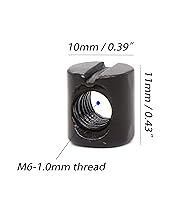 Vista 3 de binifiMux - Kit de repuesto de tornillos para cuna de bebé, 100 piezas M6x15mm/0.984 in/1.378 in/1.772 in/2.165 in/2.559 in/2.953 in/2.953 in Negro