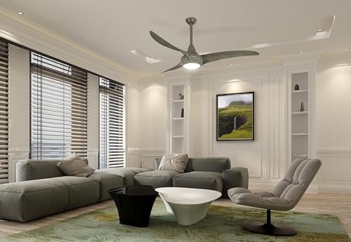 Miniatura 9 de Minka-Aire F844-DRF, Ventilador de techo Light Wave de 52 pulgadas con control remoto, acabado de madera flotante