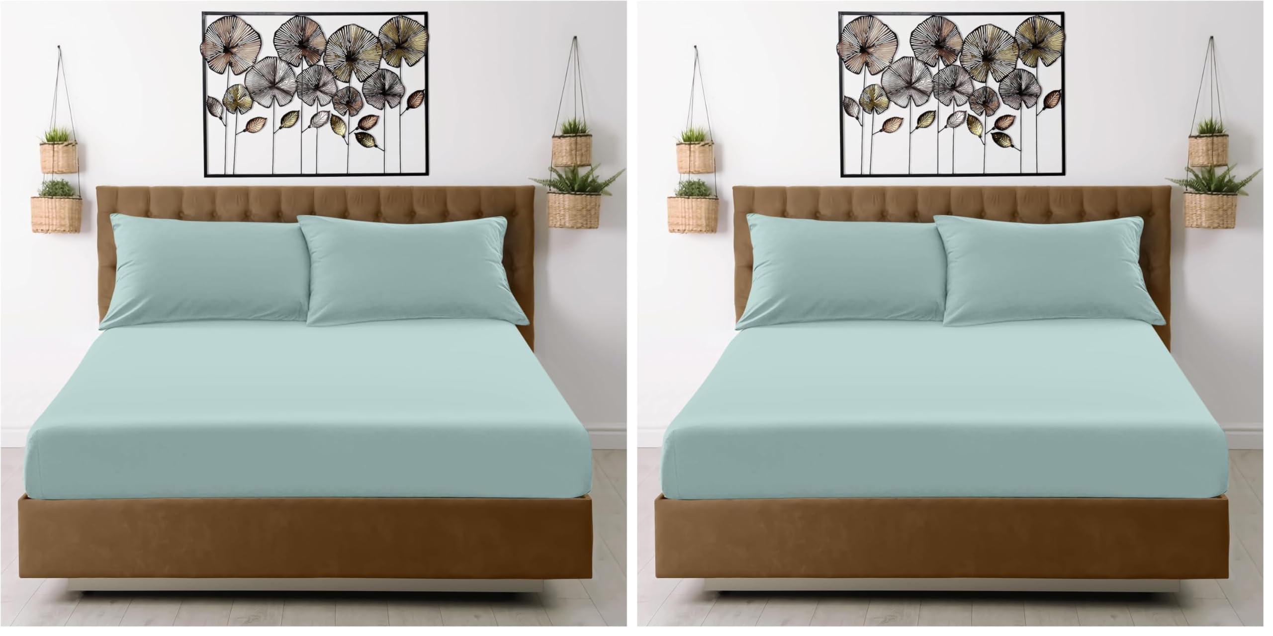 GC GAVENO CAVAILIA Fitted Sheet Single Bed (91 x 190cm) - Grey Bedding Sheets - Plain Dyed Microfiber Bed Sheets Single - (10 inch) 25cm Deep Pocket Bottom Sheet - Easycare - Wrinkle & Fade Resistant — view 60