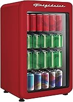 Vista 1 de Frigidaire Refrigerador compacto retro con puerta de vidrio, refrigerador de encimera de 3.2 pies cúbicos, esquinas redondeadas, premium