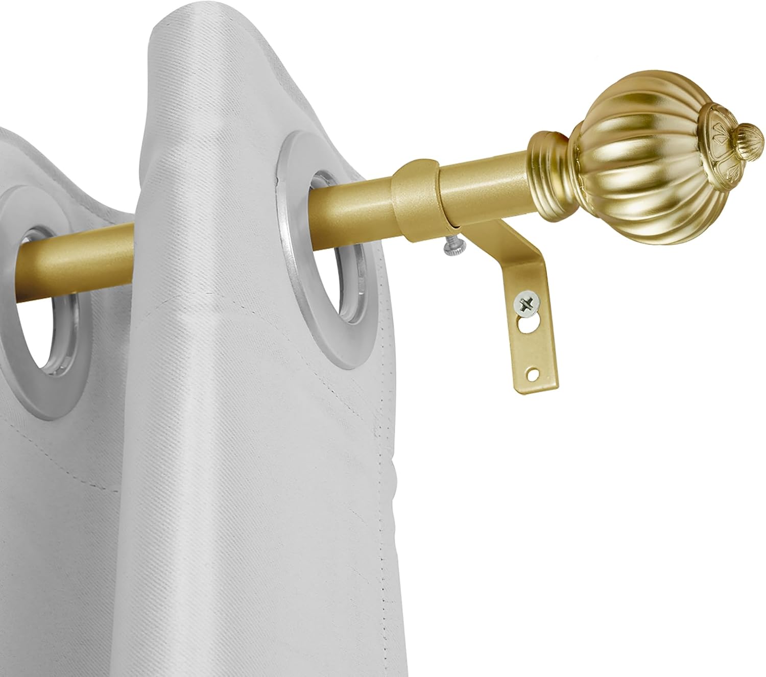 UTOPIA ALLEY Wall Mounted 3/4 Inch Curtain Rod For Windows 48 to 86 Inch, Adjustable Drapery Rods, Gold Curtain Rods, Tapestry Poles (Nickel, 48"-86")