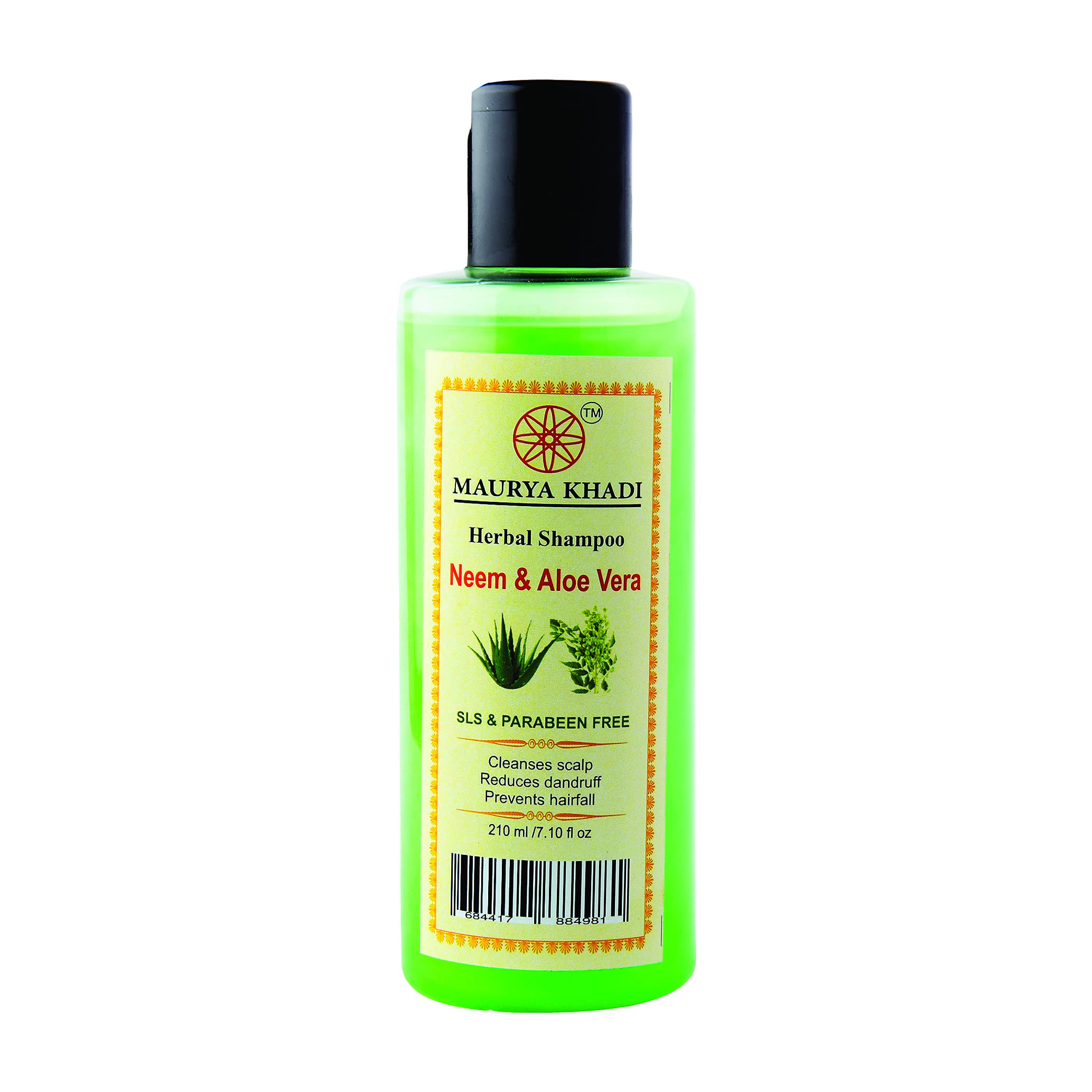 Natural Herbal Neem and Aloevera Shampoo - SLS and Paraben Free Pack of 1 (210 ML)