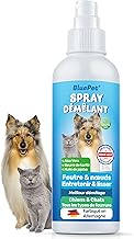 BluePet 200 ml Detangling Spray for Dogs and Cats with Long Hair, No Rinse, Eliminate Felting, Natural Detangler with Aloe Vera and Jojoba, Dog Grooming Conditioner