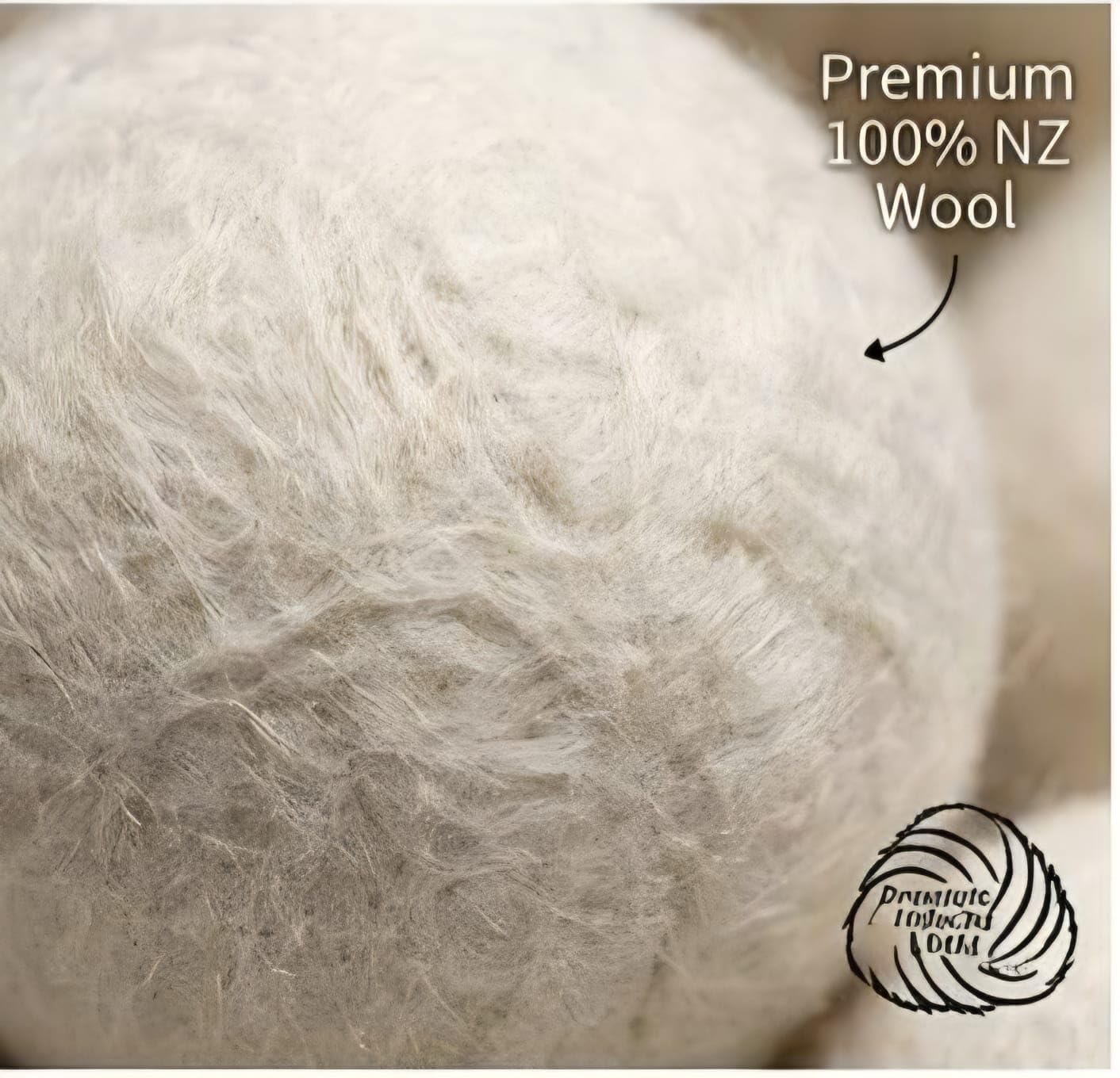 Wool Dryer Balls | 6 XL 100% Organic New Zealand Wool, Reduces Drying Time Up to 40%, Hypoallergenic & Fragrance-Free, Lasts Over 1,000 Loads
