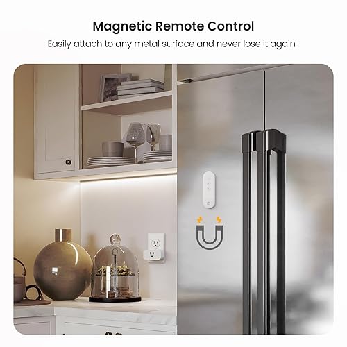 Miniatura 4 de TREATLIFE Paquete de 3 mini enchufes de salida de control remoto con control remoto magnético, interruptor de luz inalámbrico de 15 A1800 W para